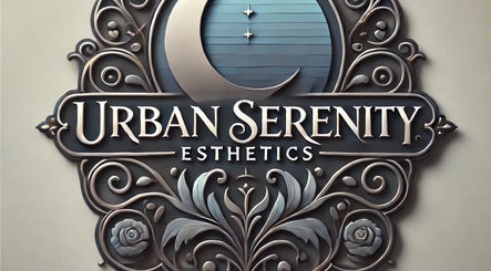 Elegant logo of Urban Serenity Esthetics in Winnipeg, Manitoba, CA, featuring intricate floral designs.