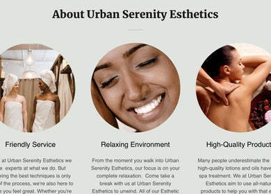 Relaxing spa experience at Urban Serenity Esthetics, Winnipeg, Manitoba, CA with luxurious massage and products.