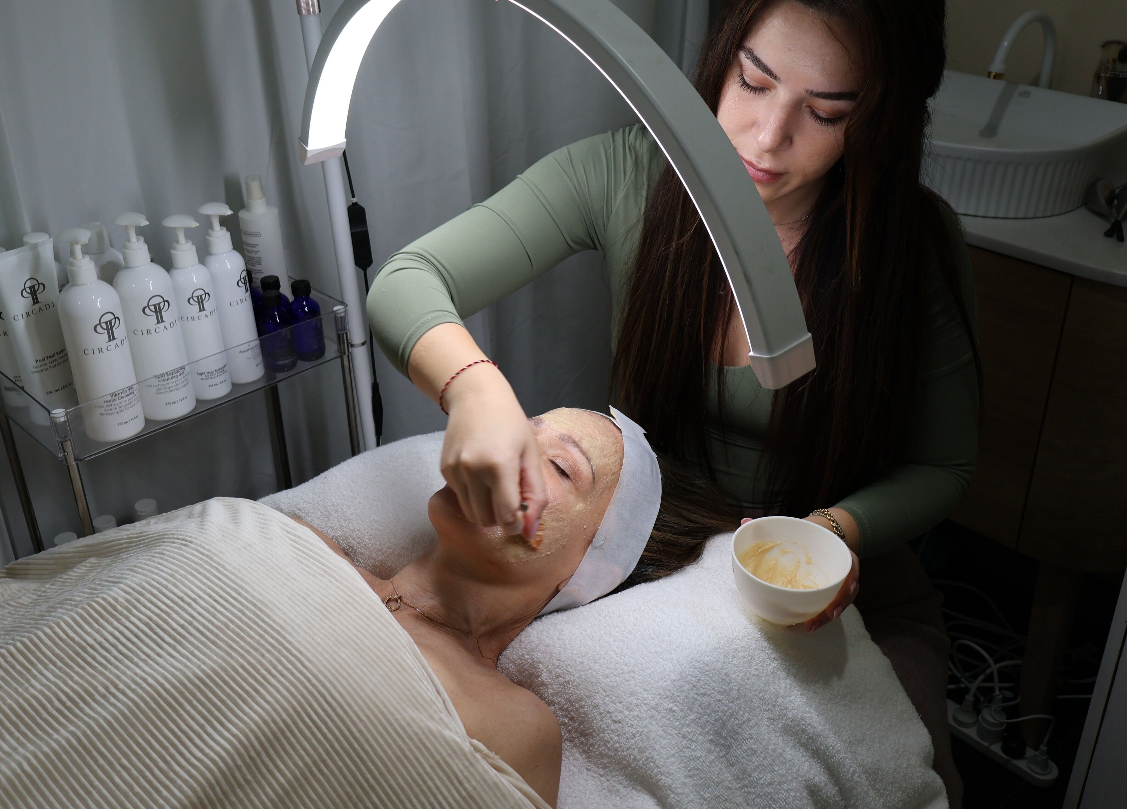 Facial treatment at Skin in Balance, Belmore, New South Wales, AU, enhancing skin beauty with expert care.