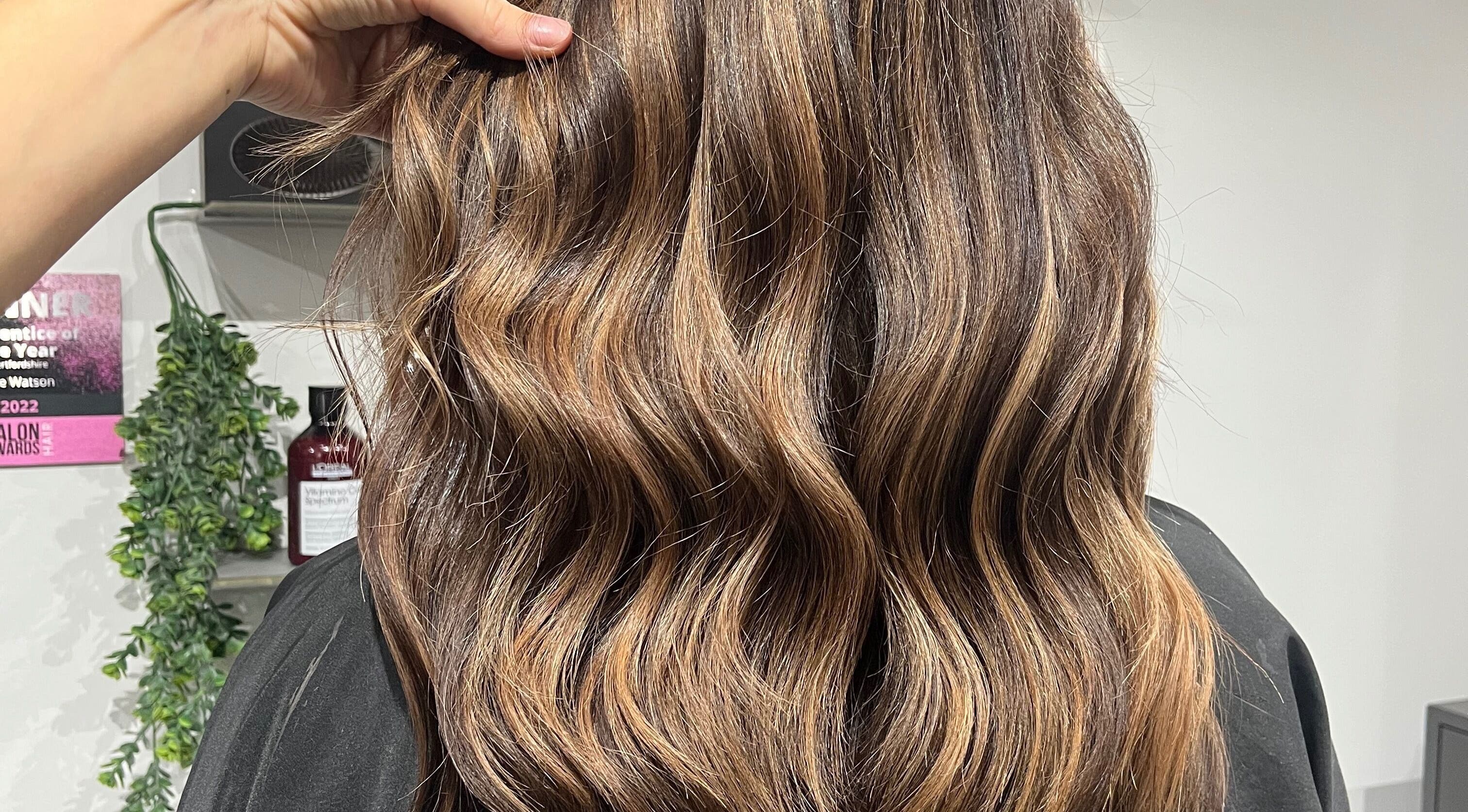 Stylish wavy hair transformation at Eclipse Hair Salon, Houghton Regis, England, GB.