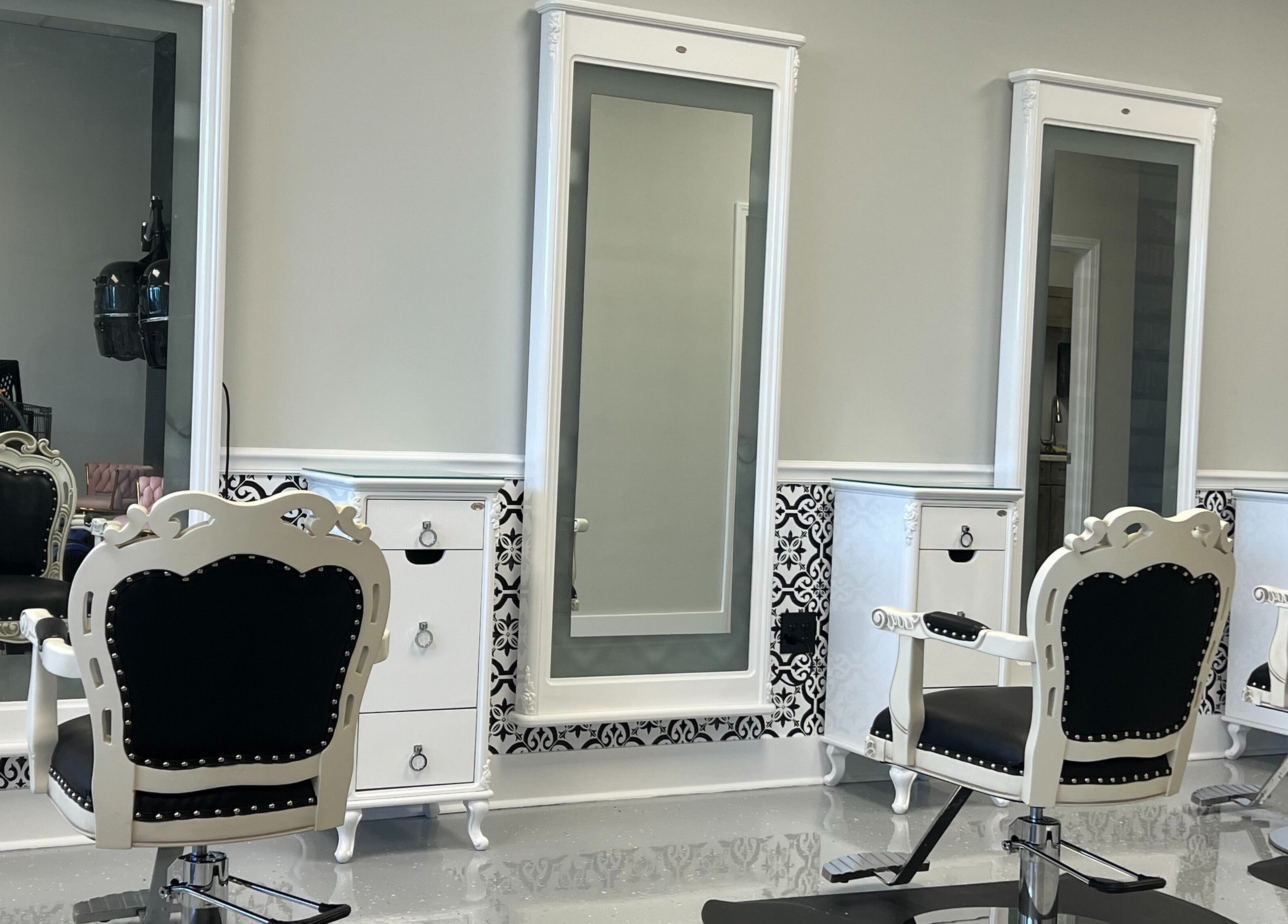 Luxurious seating at The A Salon and Spa, Lyman, South Carolina, US.
