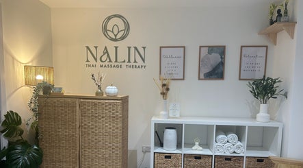Peaceful interior of Nalin Thai Massage Therapy in Derby, England, GB, featuring calming decor and plants.
