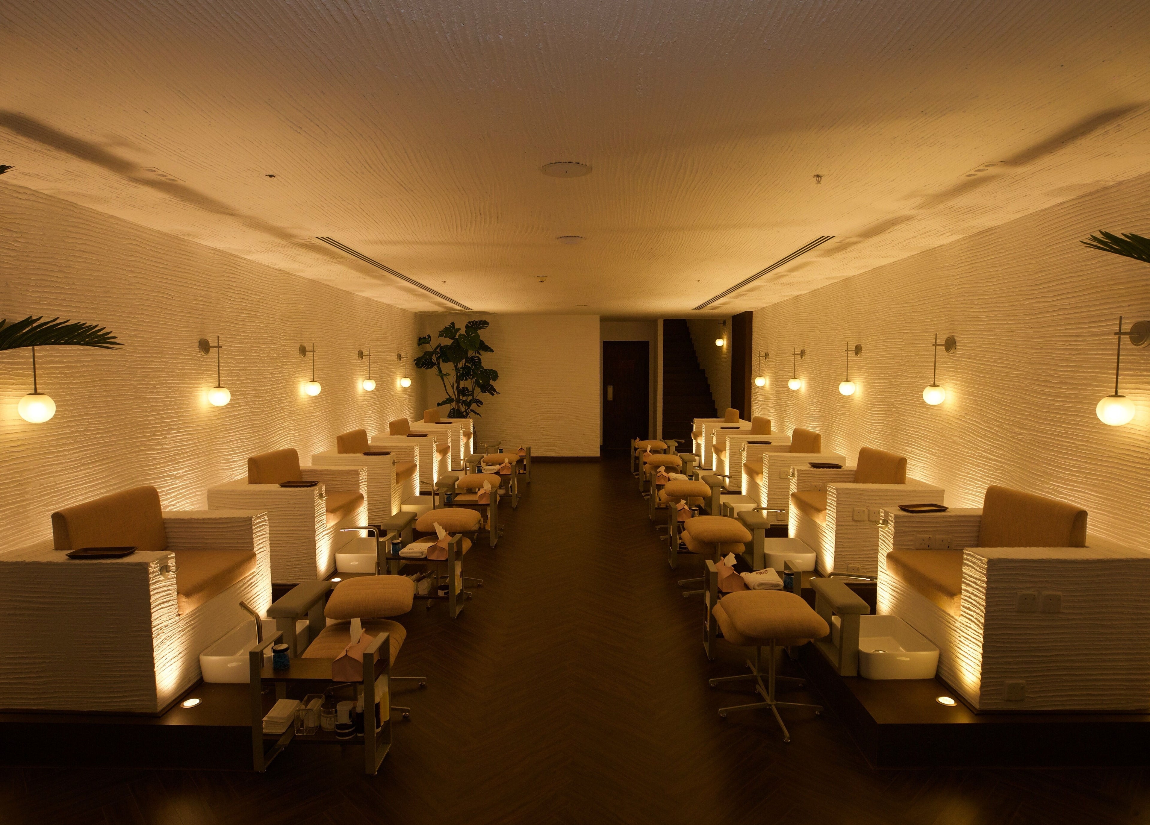 Luxurious seating at Claws Nail Bar - Jeddah offers relaxing nail services in Jeddah, Makkah Province, SA.