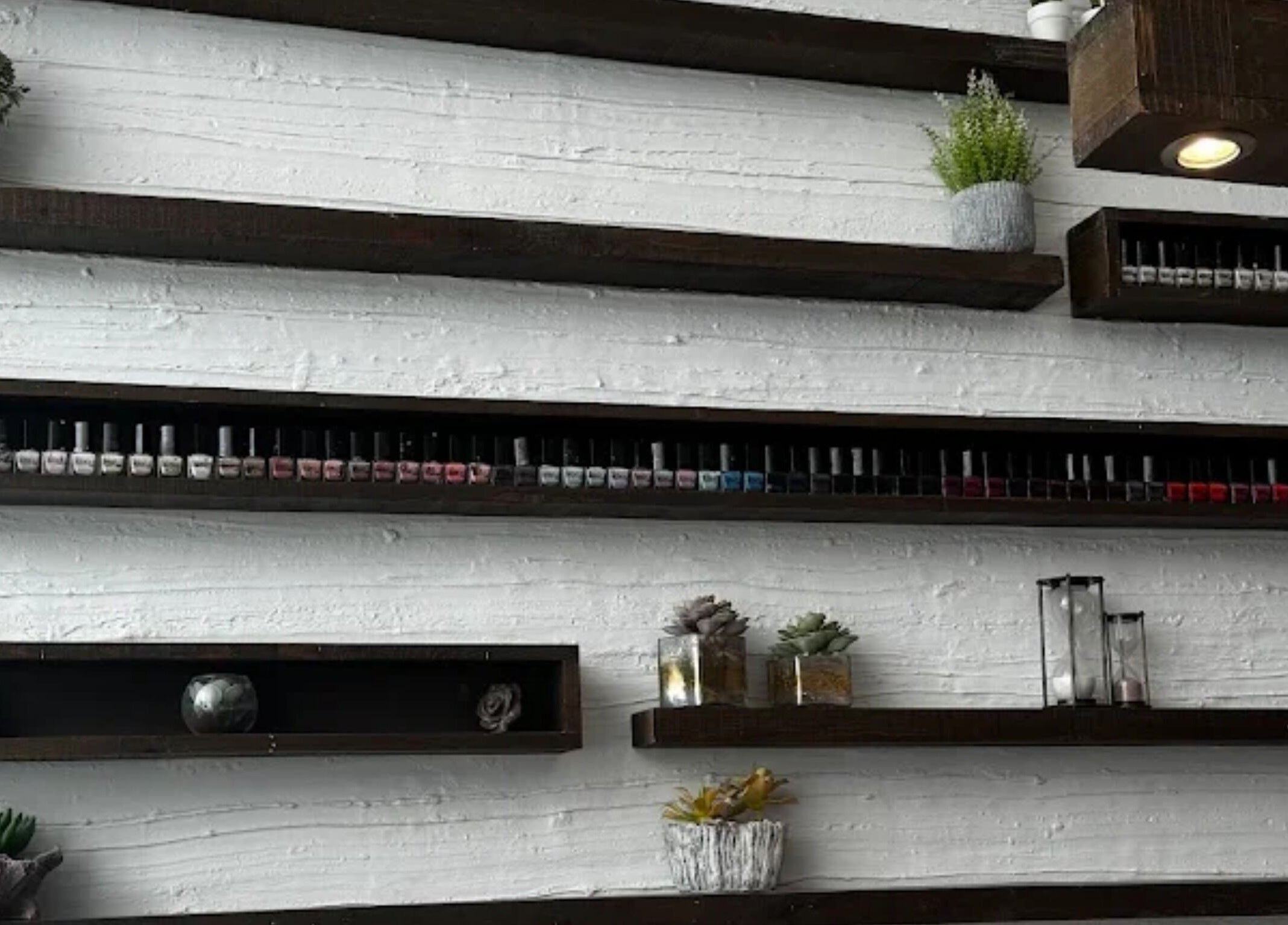 Nail polish display at Claws Nail Bar - Jeddah, Jeddah, Makkah Province, SA.