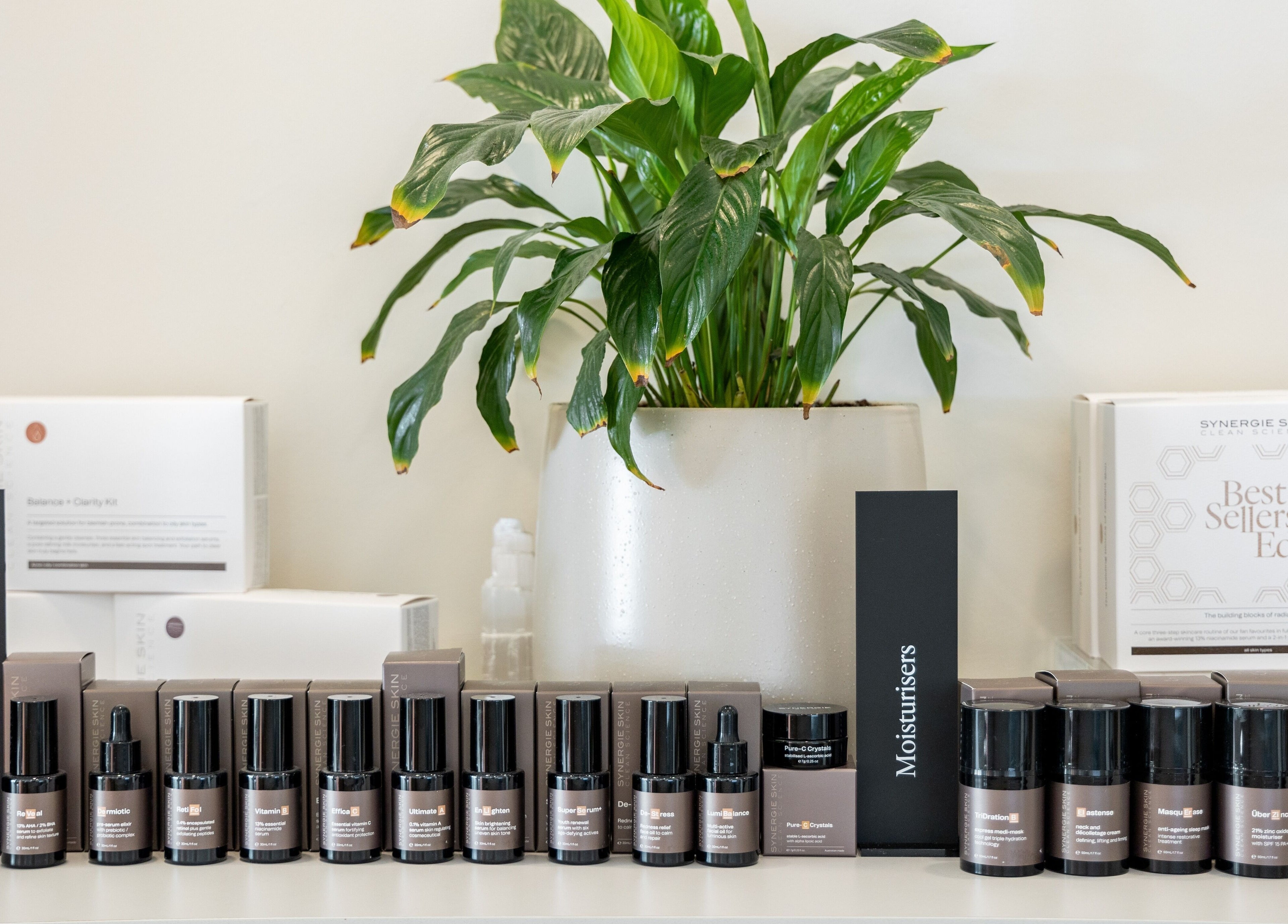 High-end skincare products displayed at Surskin, Perth, Western Australia, AU.
