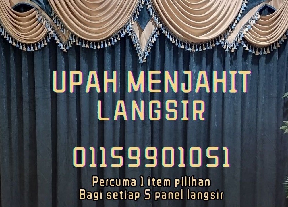 Elegant drapes at Heartfitted Sewing and Alterations, Kuching, Sarawak, MY showcasing intricate design.