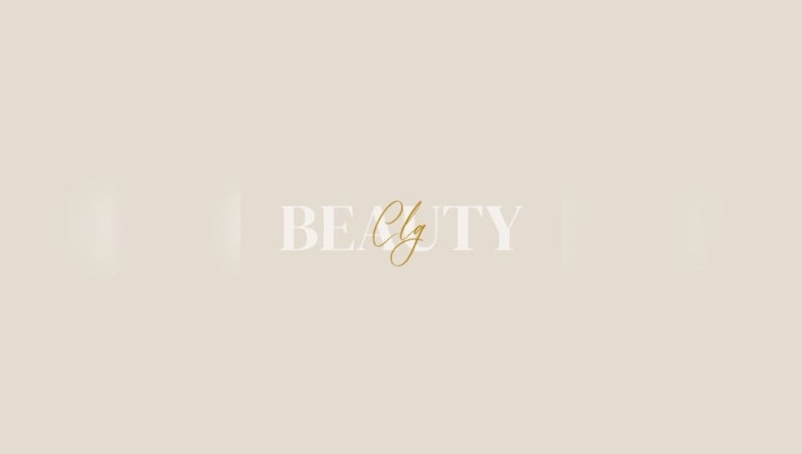 CLGBeauty logo in gold on a beige background, representing CLGBeauty in Swinton, England, GB.