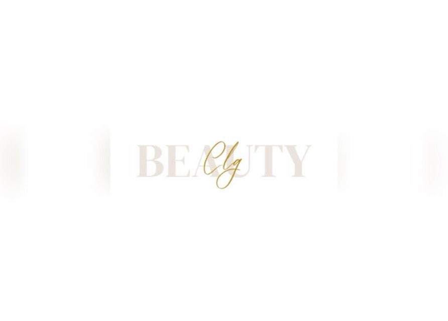 CLGBeauty logo in gold on a white background, Swinton, England, GB.
