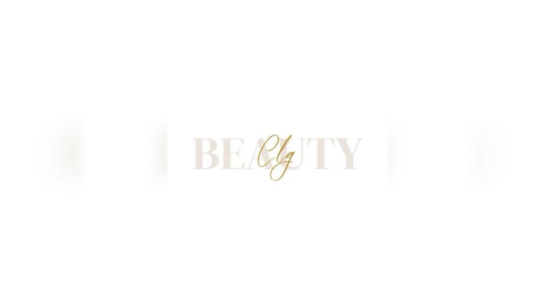CLGBeauty logo in gold on a white background, Swinton, England, GB.