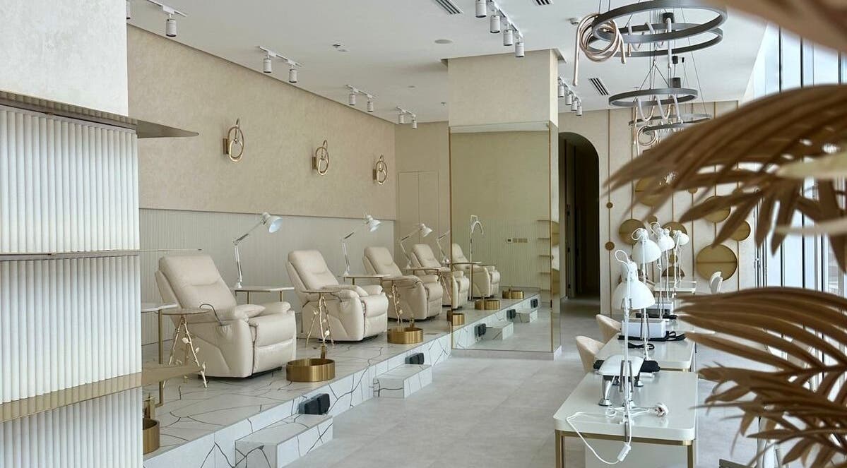 Elegant interior of Star Glam Style Beauty Salon in Dubai, Dubai, AE, featuring plush chairs and modern decor.