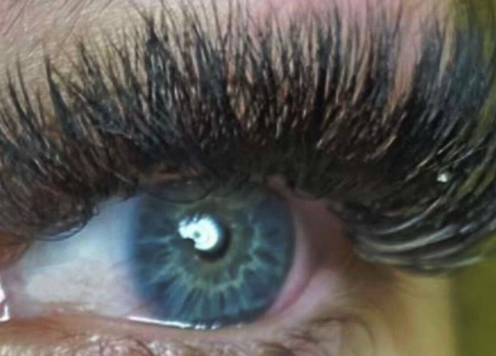 Close-up of styled eyelashes available at Shoreline Spa in Langton, Ontario, CA.