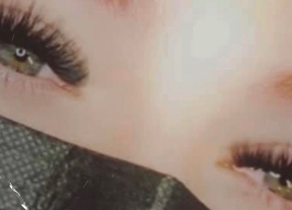 Close-up of styled eyes with long lashes at Shoreline Spa, Langton, Ontario, CA.