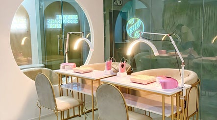 Nail salon station at Serenease Aesthetic and Wellness Studio, Quezon City, Metro Manila, PH, showcasing elegance.