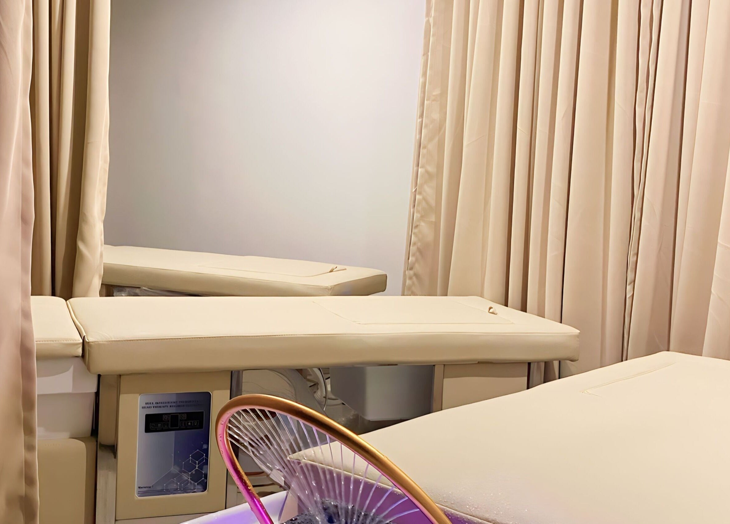 Calming treatment room at Serenease Aesthetic and Wellness Studio in Quezon City, Metro Manila, PH.