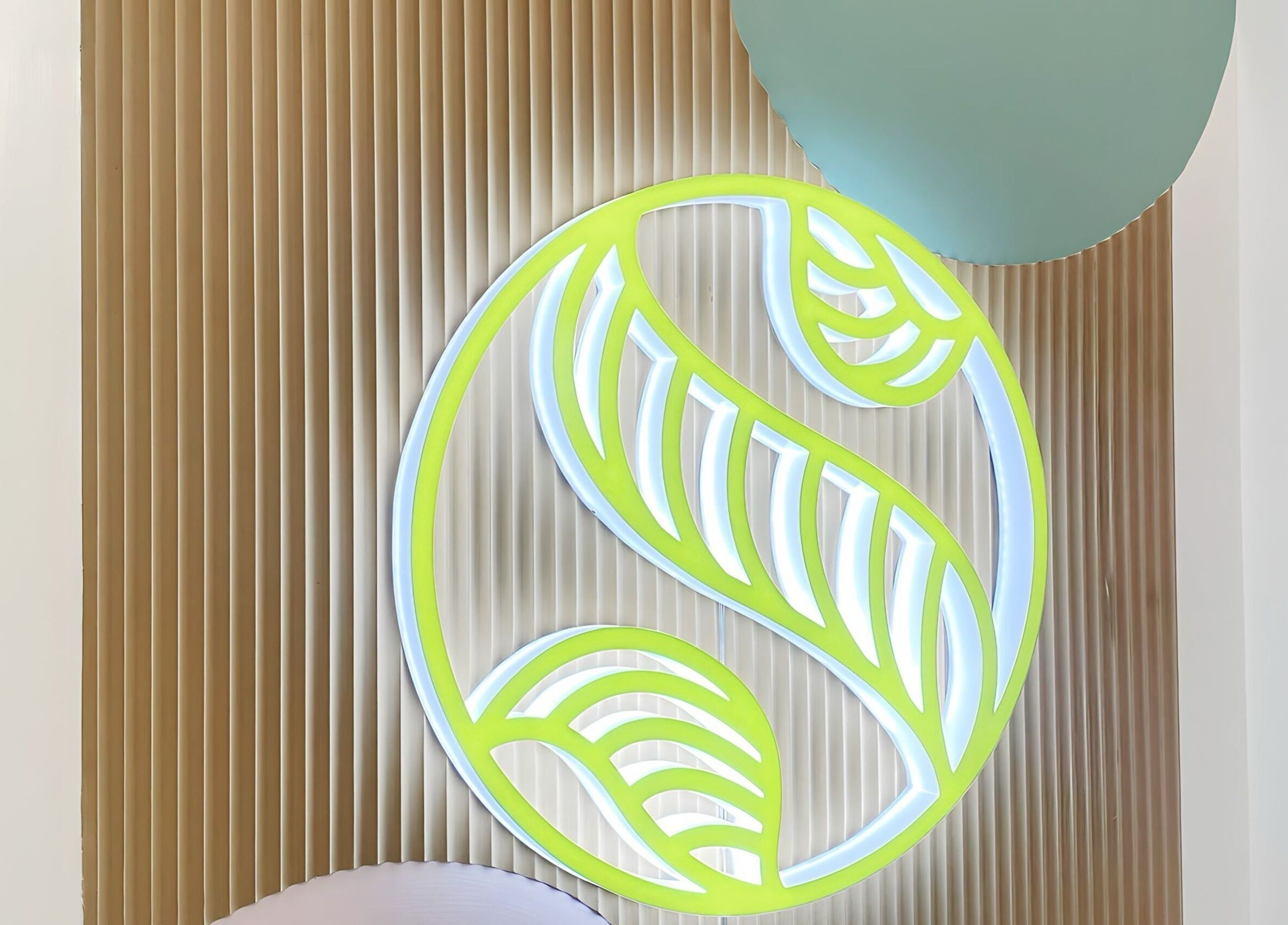 Illuminated logo of Serenease Aesthetic and Wellness Studio in Quezon City, Metro Manila, PH.