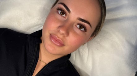 Client showcasing fresh beauty treatment at Sharpline Beauty, Brookvale, New South Wales, AU.