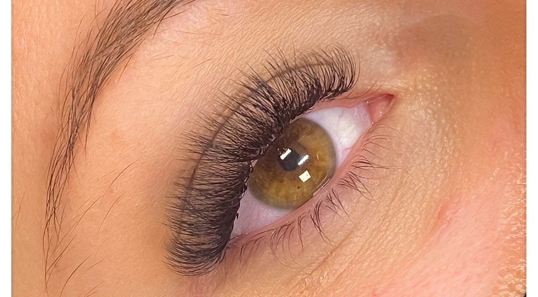 Close-up of voluminous lashes at Elegance Beauty, Wootton, England, GB.