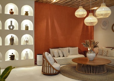 Elegant lounge at Sanje Wellness Gading Serpong, Banten, Banten, ID with modern decor and soft lighting.