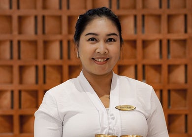 Friendly staff at Sanje Wellness Gading Serpong in Banten, Banten, ID, offering personalized wellness services.