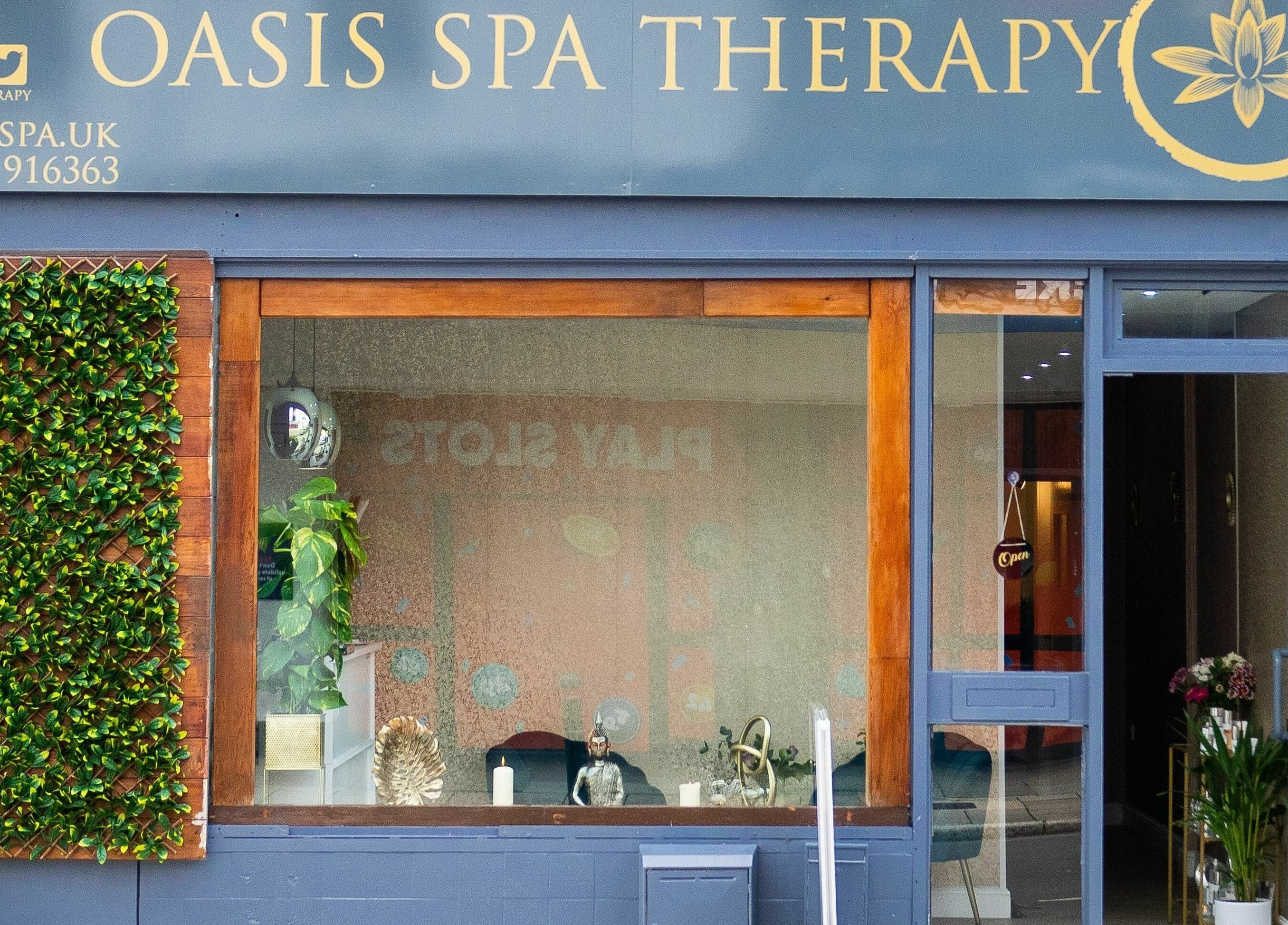 Front view of Oasis Spa Therapy, located in WORTHING, England, GB, showcasing its serene entrance.