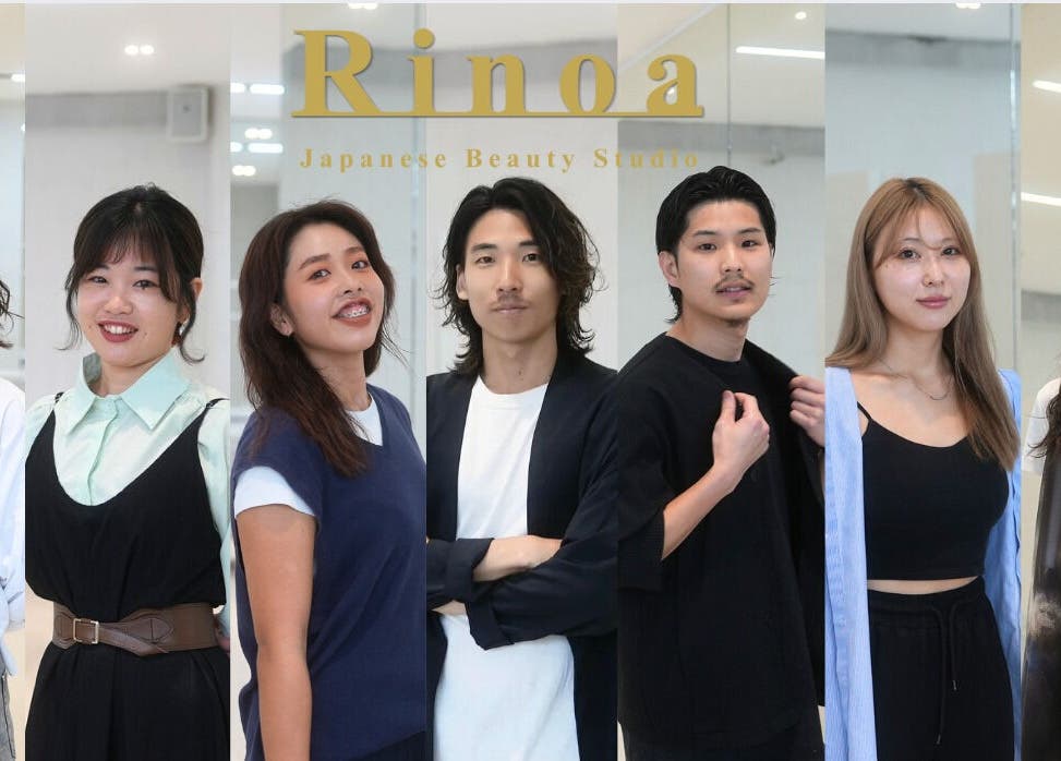 Team at Rinoa Japanese Hair Salon in Cebu City, Central Visayas, PH showcasing diverse fashion and hairstyles.