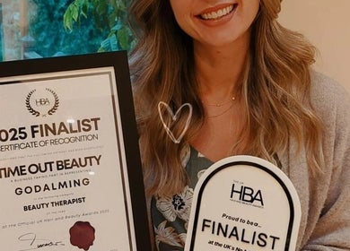 Time Out Beauty, Piercing & Aesthetics awarded finalist in Godalming, England, GB for 2025 beauty excellence.
