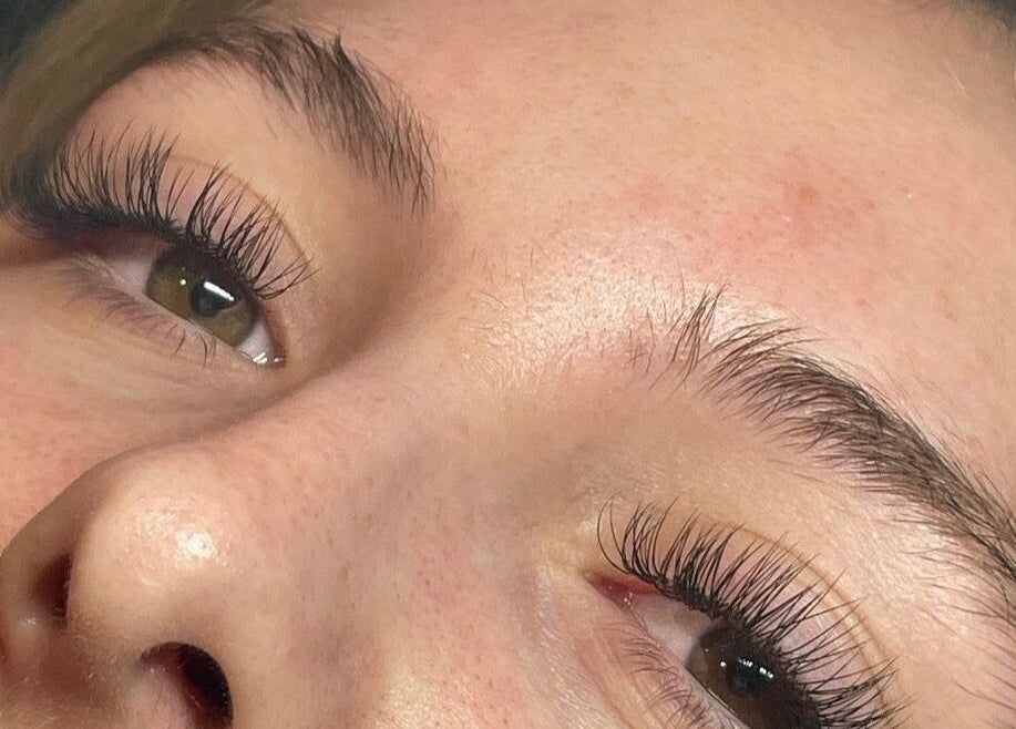 Close-up of elegant eyelash extensions by Lashes by Lil in Heanor, England, GB.