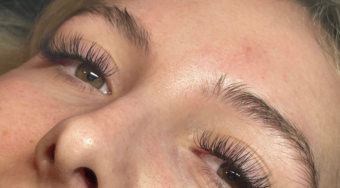 Close-up of elegant eyelash extensions by Lashes by Lil in Heanor, England, GB.