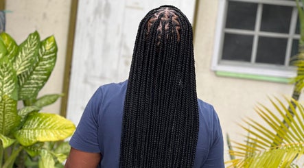 Detailed braids hairstyle at Hair Affairs 246, Bridgetown, Saint Michael, BB.