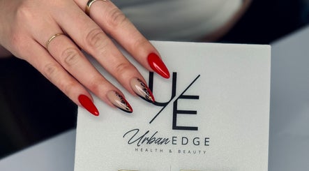 Elegant nail art at Urban Edge Health & Beauty, Pretoria, Gauteng, ZA, showcasing stylish manicure design.