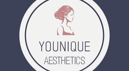 YouniQue Aesthetics logo featuring elegant silhouette at Strathfield, New South Wales, AU.