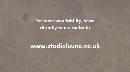 Text directing to visit studioluuneco.uk for Studio Luune, London, England, GB.