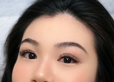 Close-up of beautifully styled lashes at Hime Studio / He Mēi “姫”, Singapore, SG.