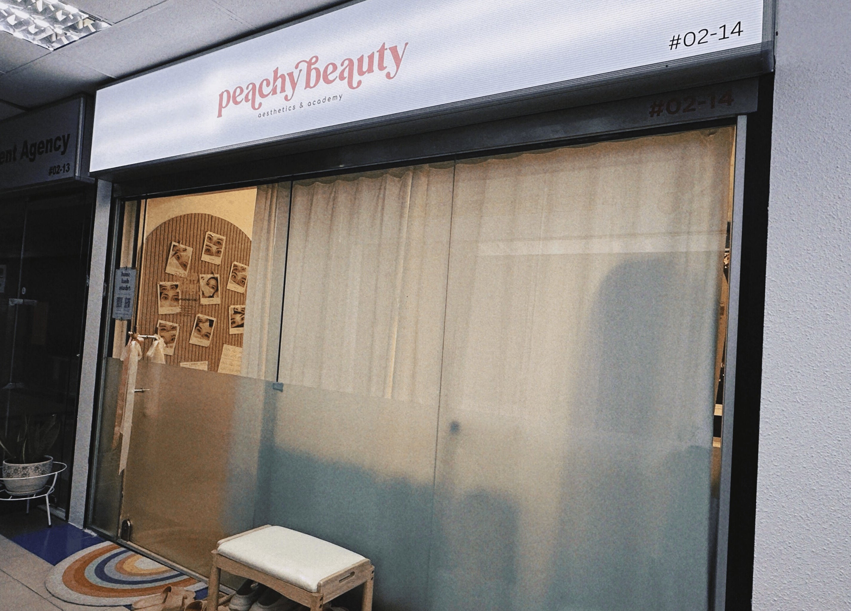 PeachyBeauty exterior at Hime Studio / He Mēi “姫”, Singapore, SG entrance showcasing modern aesthetics.