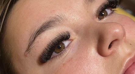 Close-up of enhanced eyelashes at LouMck Lashes, Alloa, Scotland, GB showcasing beauty expertise.