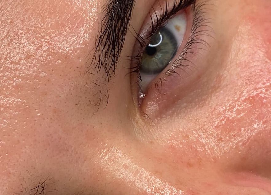 Close-up of glowing skin at Dgtheaesthetician, London, England, GB. Perfect for beauty and wellness enthusiasts.