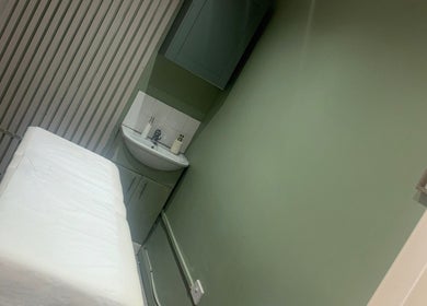 Serene treatment room at Lahives Glamsquad, 4 Ivy Farm Court, Hale village L24 4AG, Hale, England, GB.