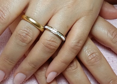 Unhas cuidadas com anéis em Mr beleza e bem estar, Oeiras, Lisboa, PT.
