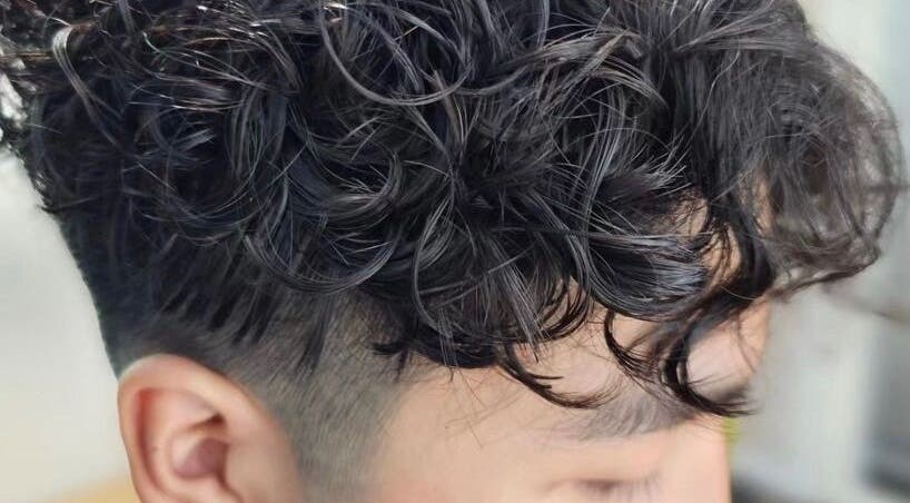 Close-up of textured curls styled at Highland Hair Salon, Melbourne, Victoria, AU.
