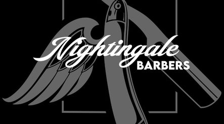 Nightingale Barbers logo showcasing sleek design in Oxenford, Queensland, AU.