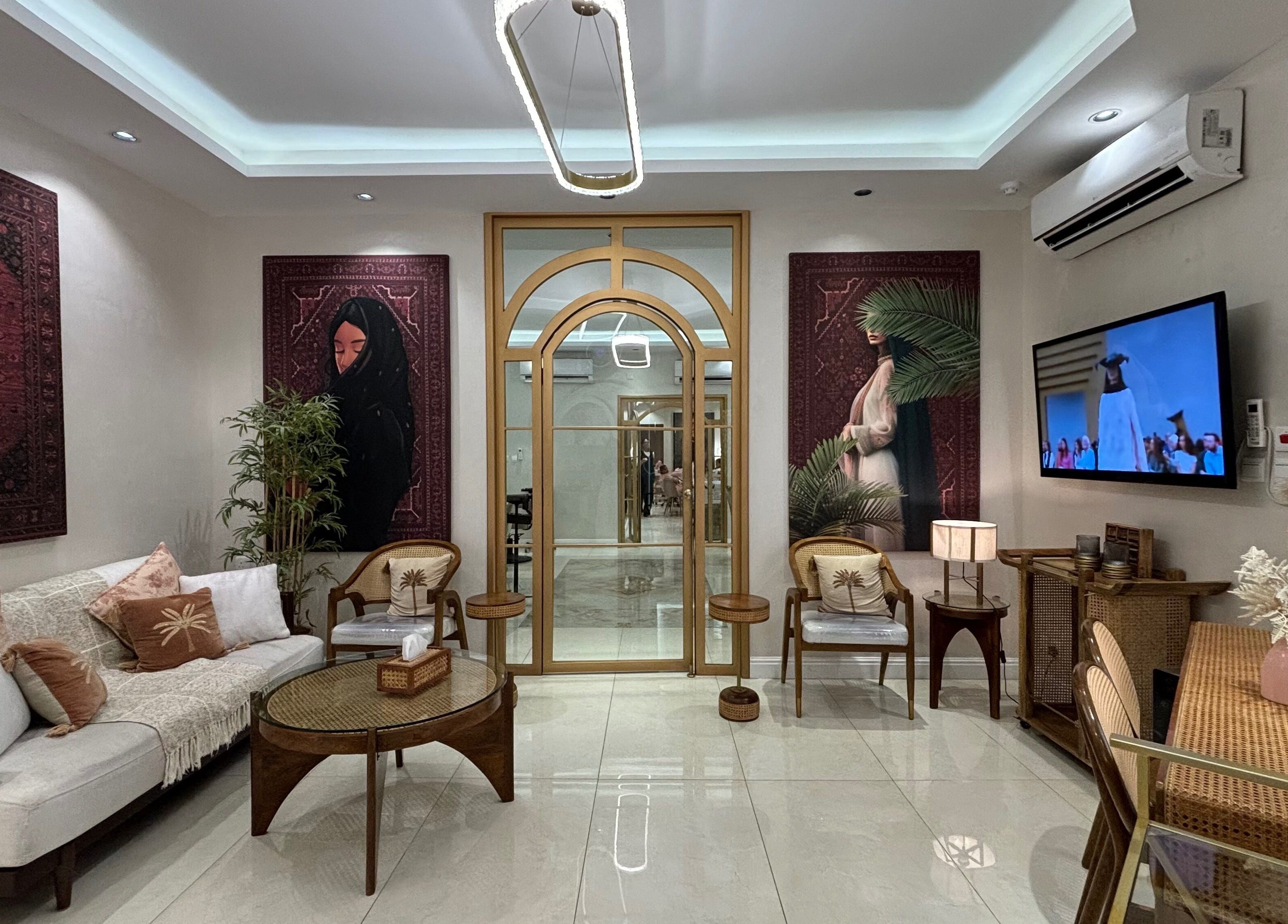 Luxurious seating area at Wafaa Altamayoz, Jeddah, Makkah Province, SA with elegant decor and modern design.