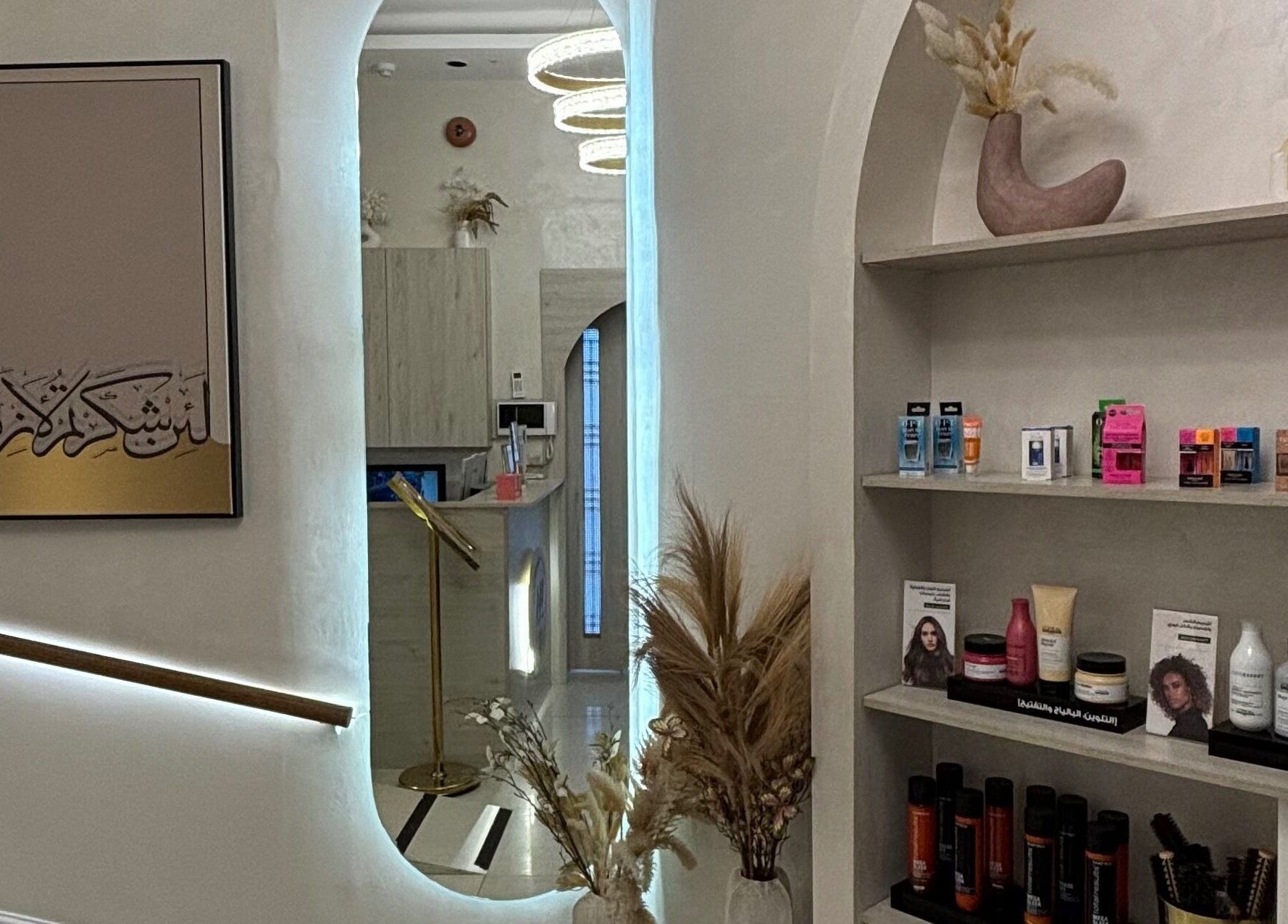 Interior of Wafaa Altamayoz in Jeddah, Makkah Province, SA featuring elegant product displays and decor.