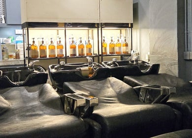Elegant shampoo stations at Philosophy Studio in Singapore, Singapore, SG showcasing a premium beauty experience.
