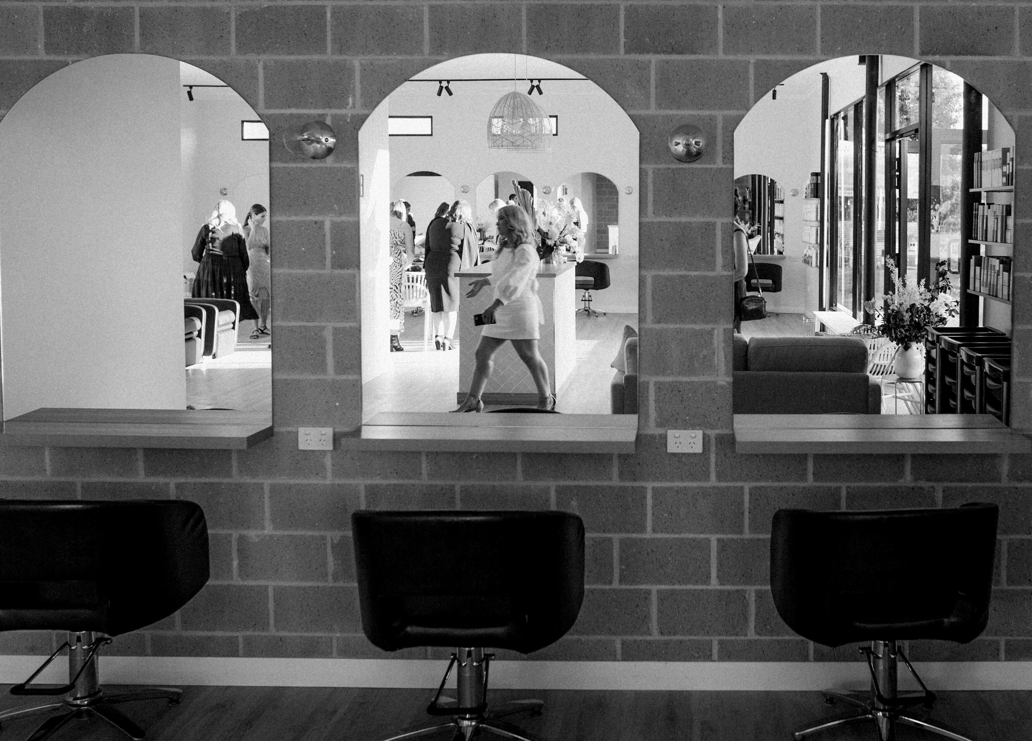 Elli Mac Salon in Waroona, Western Australia features elegant styling stations and chic interior design.