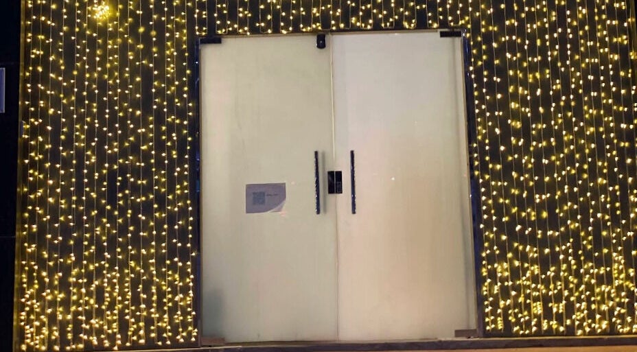 Elegant illuminated entrance at Hair Seasons, الرياض, منطقة الرياض, SA.