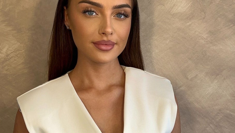 Stylish woman at The Beaute HQ in Melton Mowbray, England. Elegant beauty and wellness vibe.