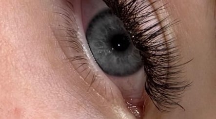 Close-up of a beautifully enhanced eye at ES Lash and Beauty in Kidderminster, England, GB.