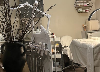Serene spa room at Maro Wellness Center Miami, Coral Gables, Florida, US, featuring a relaxing treatment bed.