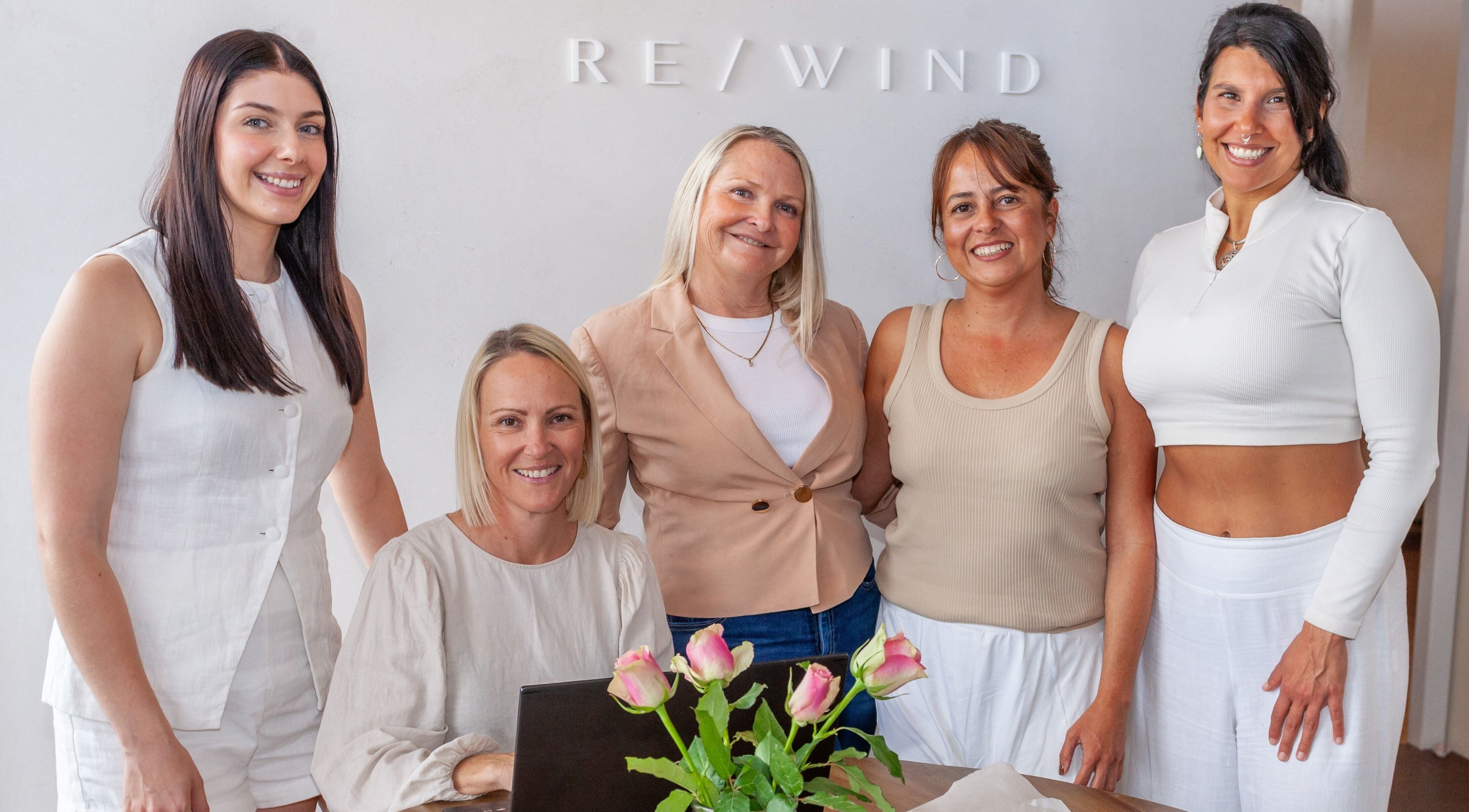 Friendly staff of Rewind at Currumbin Waters, Queensland, AU welcoming clients with smiles.
