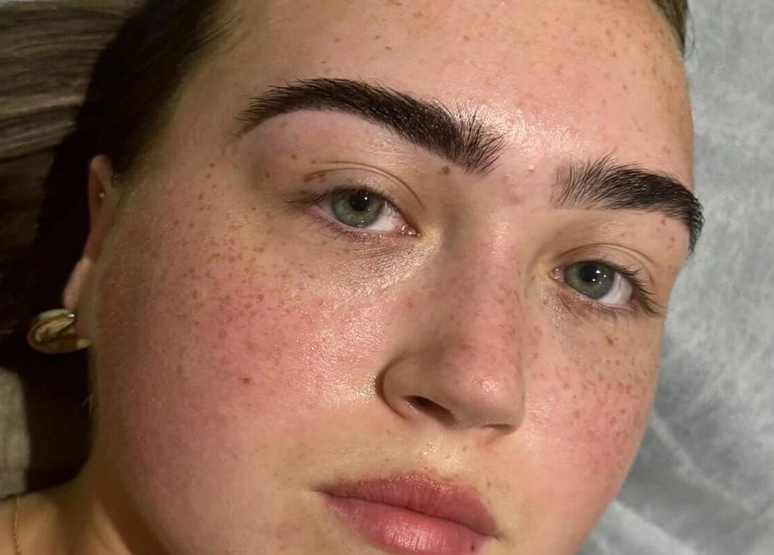 Expert brow shaping at Glow Salon in Salford, England, GB for a polished look.